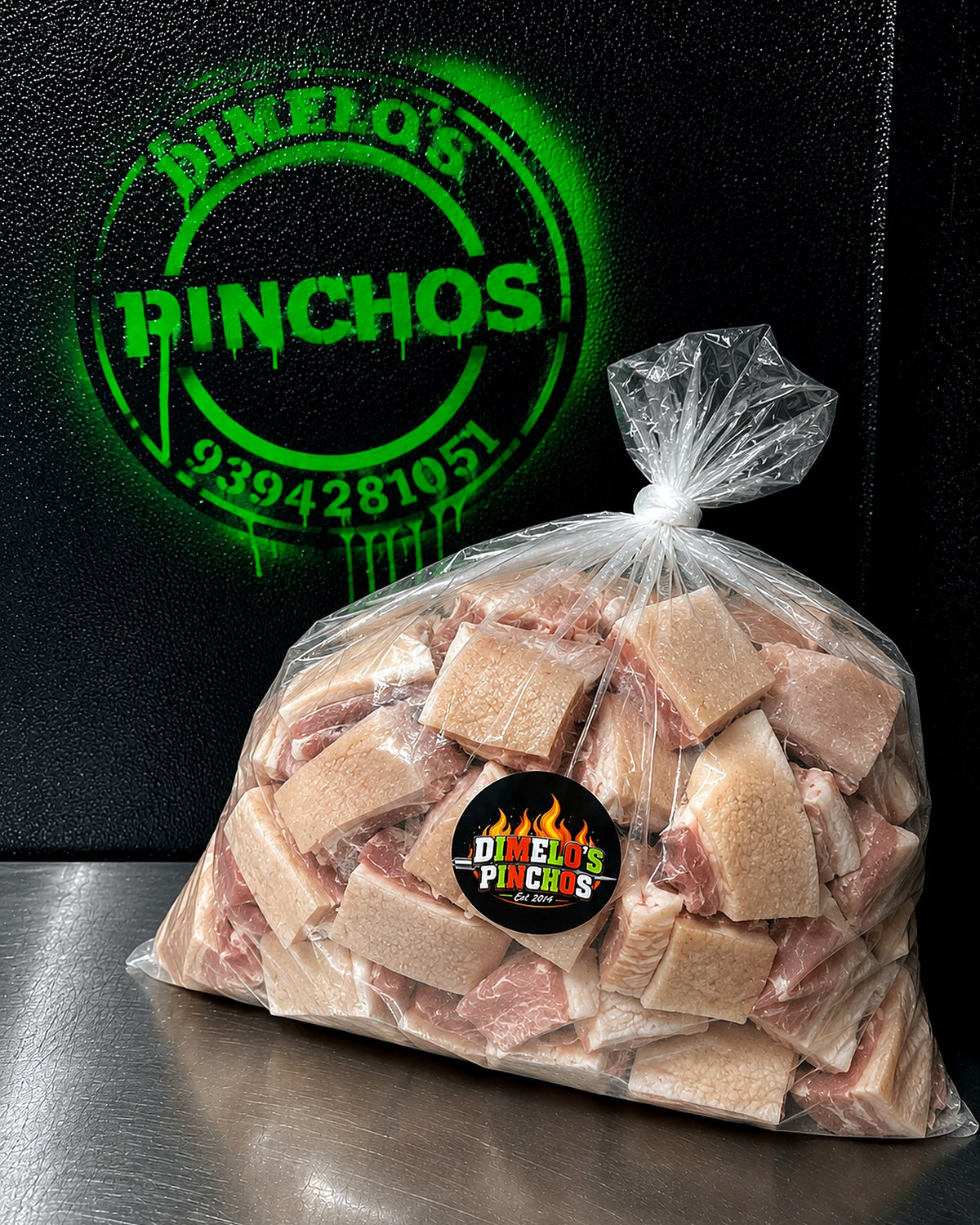 Bolsa de 5 libras de chicharrón de cerdo crudo