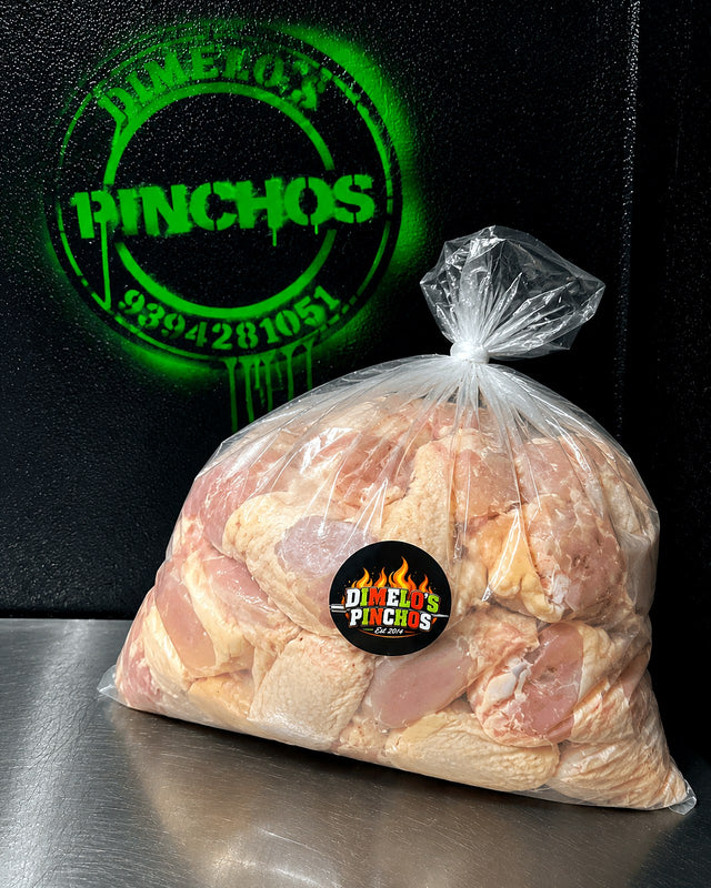 Bolsa de 5 libras de chicharrón de pollo crudo
